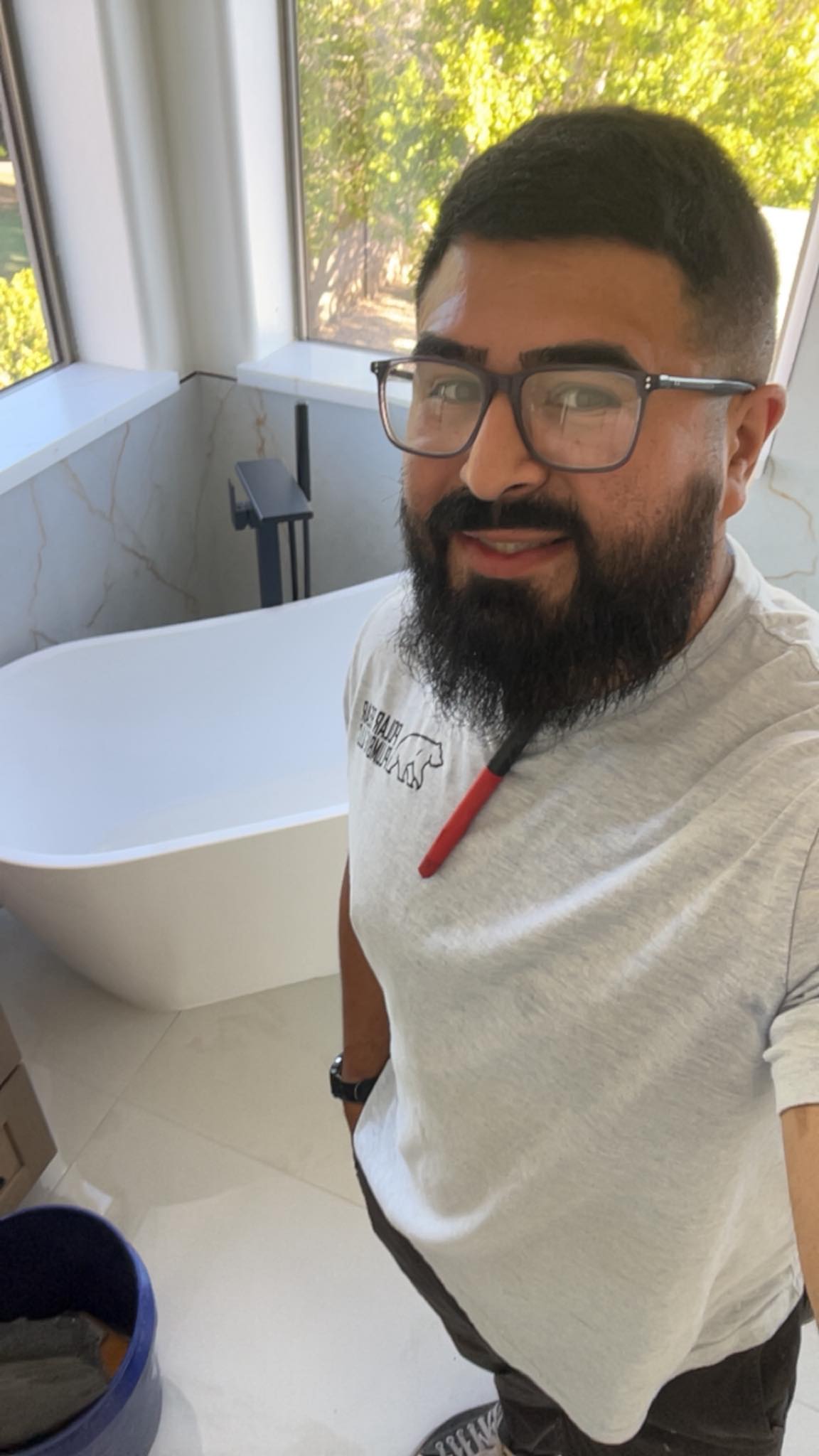 a man taking a selfie